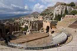 Starověké řecké divadlo v Taormině na Sicílii